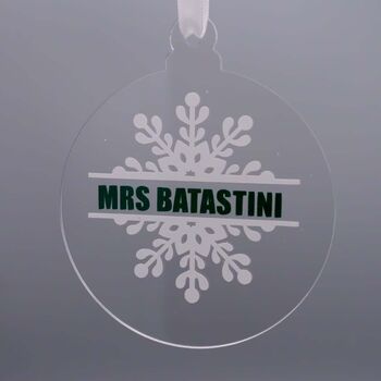 Personalised Christmas Tree Disc Bauble, Various Styles, 9 of 10