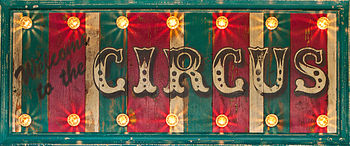 Illuminated Vintage Style Sign Welcome To The Circus, 5 of 5
