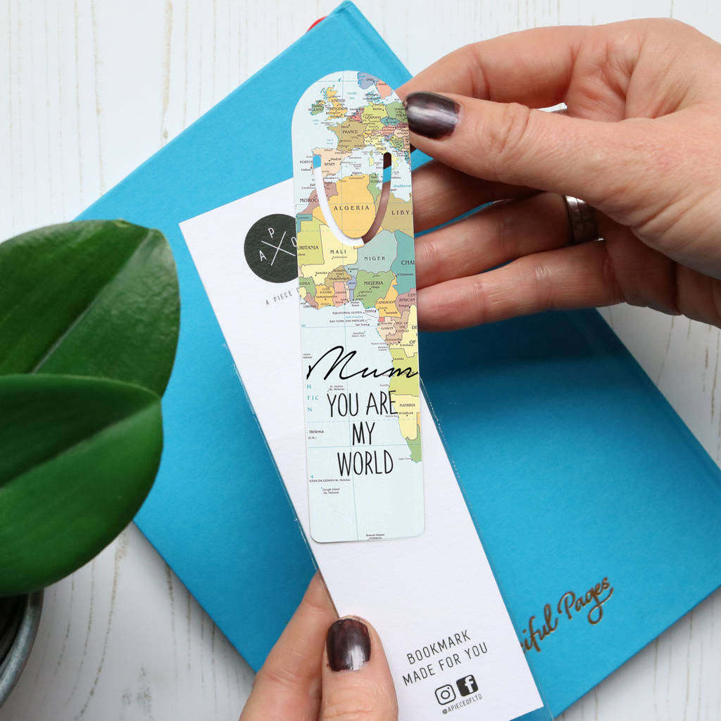 Personalised Map Bookmark By A Piece Of | notonthehighstreet.com