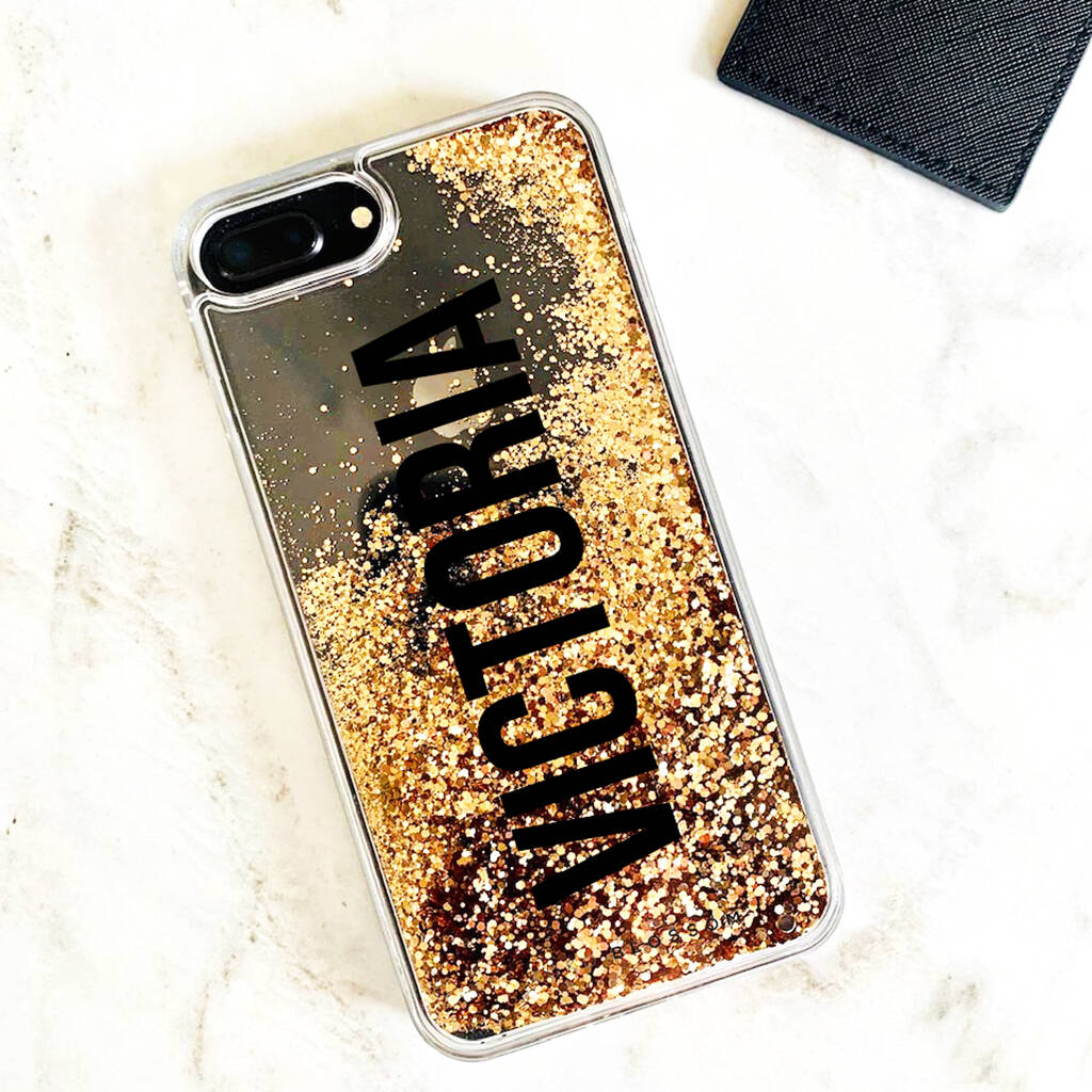 Personalised Gold Glitter Phone Case By Koko Blossom