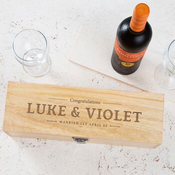 Personalised Wooden Wine Box, 4 of 7