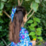 Sofia Girls Cotton Dress With Matching Hair Clip, thumbnail 4 of 5