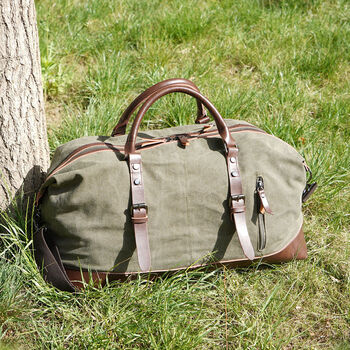 Canvas Classic Holdall Duffel Bag, 6 of 12