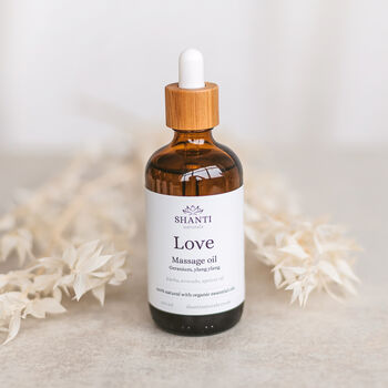 Luxury Valentines Gift Aromatherapy Organic Love Massage Oil Gift, 5 of 11