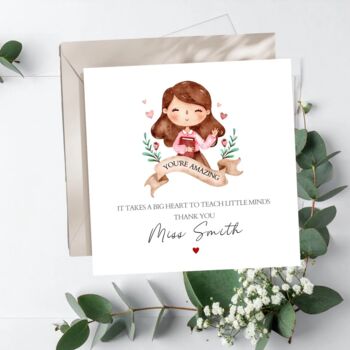 Teacher Thank You Card, Key Worker Appreciation End Of Term Gift, Choice Of Designs, 2 of 4