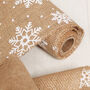 Eco Friendly Jute Snowflake Christmas Table Runner, thumbnail 4 of 6