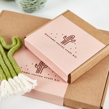 Make Your Own Mini Macrame Cactus Craft Kit In Willow, 5 of 6