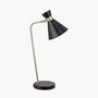 Black And Brushed Silver Metal Table Lamp, thumbnail 3 of 8