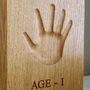 Personalised Wooden Hand Print Impression Plaques, thumbnail 2 of 5