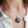 Amazonite Green Crystal Heart Shape Pendant Necklace, thumbnail 1 of 9