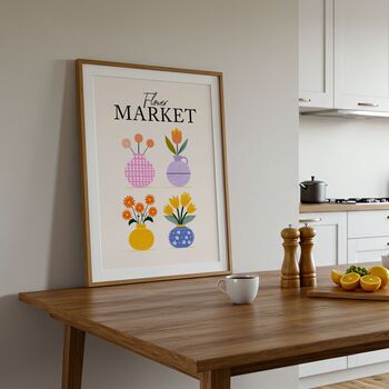Flower Market Art Print, Home Decor, Botanical Print, 3 of 8