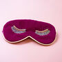 Velvet Eye Mask With Beaded Eyelash Design, thumbnail 2 of 2