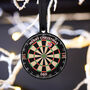 Personalised Age Dart Board Hanging Tree Decoration, thumbnail 1 of 3