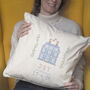 Cross Stitch Home Cushion For Couple : House Warming Gift, thumbnail 1 of 3
