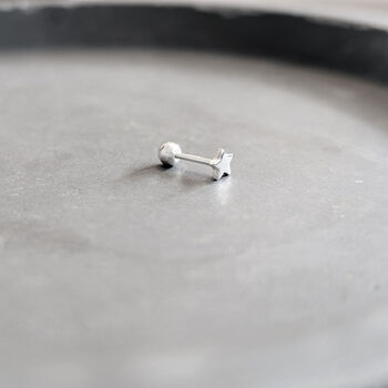 Sterling Silver Star Helix Stud Earring, 2 of 7