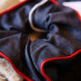 Oversized Vegan Leather Hair Scrunchie, thumbnail 4 of 12