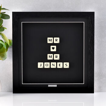 Personalised Mr And Mr Wedding Gift Frame With Surname, 3 of 6