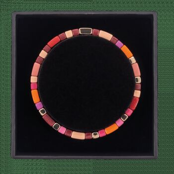 Stripe Festival Friendship Bracelet Enamelled Metal, 9 of 12