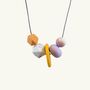 Mustard And Lilac Silicone Necklace, thumbnail 2 of 5