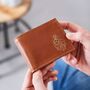 Leather Coin Wallet With Dad Tattoo, thumbnail 1 of 5