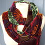 Hand Printed Velvet Scarf Daisy Ginkgo, thumbnail 3 of 5