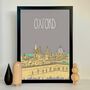 Personalised Oxford Skyline Print, thumbnail 3 of 10