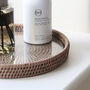 Marbury Taupe Round Rattan Decorative Tray, thumbnail 2 of 3