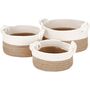 Three Pack Cotton Rope Woven Storage Baskets, thumbnail 5 of 6