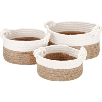 Three Pack Cotton Rope Woven Storage Baskets, 5 of 6