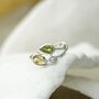 Silver Ring With Peridot, Pearl And Citrine, thumbnail 1 of 7