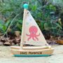 Personalised Wooden Toy Boat Catamaran, thumbnail 1 of 8