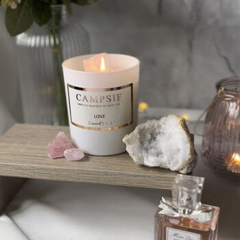 Rose Quartz | Love | Rosewood And Velvet Candle, 4 of 5