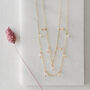 Gold Plate Rose Quartz Quartz Layered Necklace, thumbnail 2 of 5