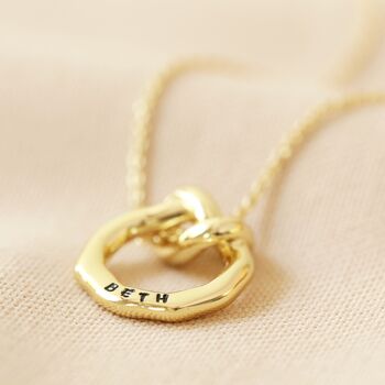 Personalised Organic Infinity Knot Necklace, 5 of 7