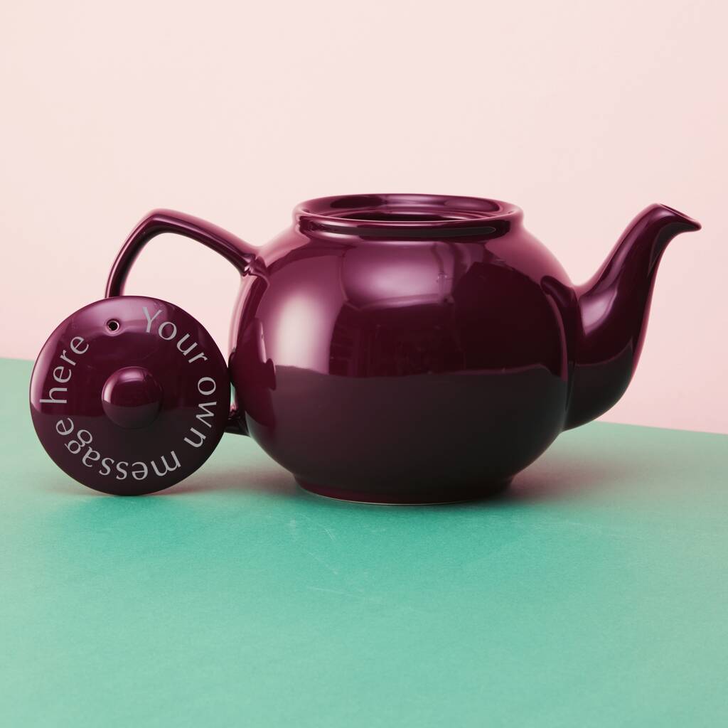 Personalised Teapot By The Glass Yard