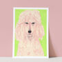 Pink Poodle Dog Framed Art Print, thumbnail 4 of 5
