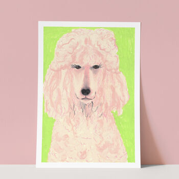Pink Poodle Dog Framed Art Print, 4 of 5