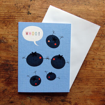 Mini Blueberries Greetings Card, 3 of 4