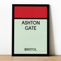 Ashton Gate Monopoly Bristol City Football Print, thumbnail 1 of 2