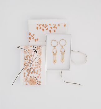 Ayra 18k Gold Plated Drop Earrings, 2 of 7
