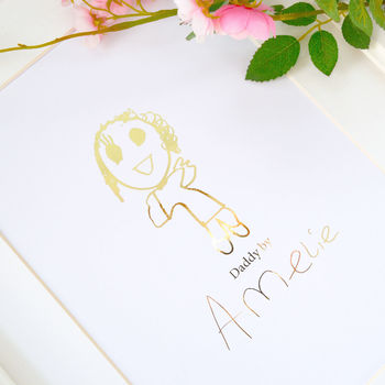 Child's Own Artwork Personalised Foil Print, 3 of 6