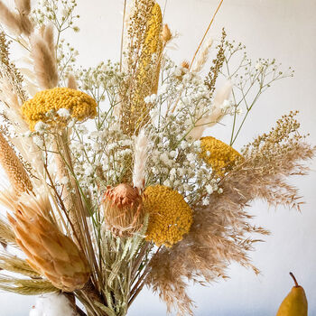 Dried Flower Bouquet With Cotton Blossom, 4 of 5