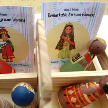 Five Iconic African Queens Wooden Peg Dolls Gift Set, 11 of 12