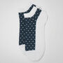 Organic White And Polka White Men's Trainer Socks, thumbnail 8 of 8