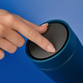 Circular And Co Travel Mug Made From Recycled Stainless Steel 8oz Midnight Blue, 7 of 8