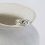 Freshwater Pearl And Teardrop Blue Topaz Ring, thumbnail 3 of 9