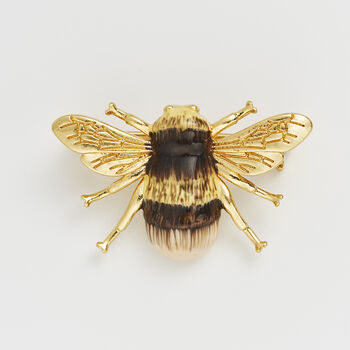 Gold Honey Bee Brooch, 2 of 8