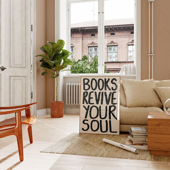 Books Revive Your Soul Wall Art Print, 5 of 9