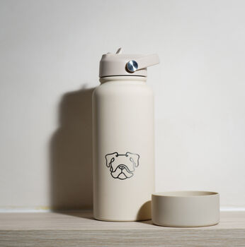 Bulldog 30oz Water Bottle With Removable Dog Bowl, 2 of 4