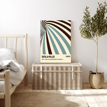 Bauhaus Blue Abstract Art Print, 4 of 4